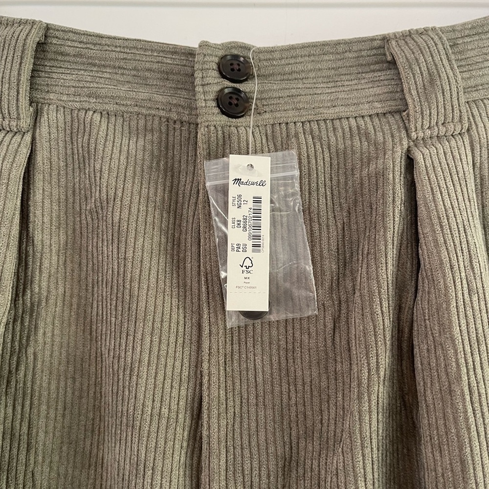 Madewell Corduroy Taper High Rise Pants Distant Surplus - 12 - Picture 6 of 9